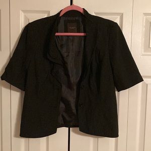 The Limited Blazer. Short sleeve blazer. Black. Size large. Button up.